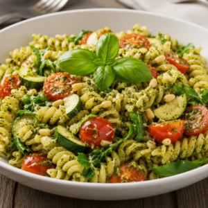 Vegetarische pasta pesto